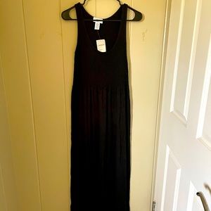 Long black tank dress